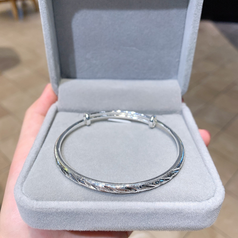 Round Meteor Shower Silver-Plated Bracelet for Women, Simple Silver Jewelry Bracelet, Gift for Girlfriend, Wholesale