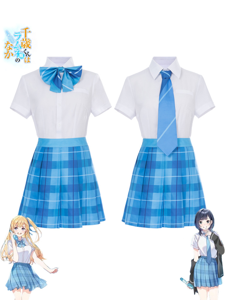 Chitose's Classmate from the Soda Bottle Cosplay Costume, Two-Dimensional Stage Performance Anime Costume, Kiriha Yuki Jk Sailor Suit