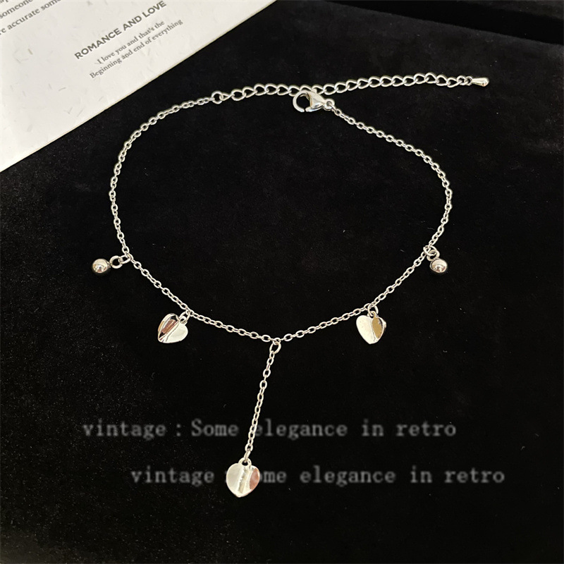 Women's anklet summer high-end temperament simple elegant versatile niche design cool ankle accessories high-end feeling