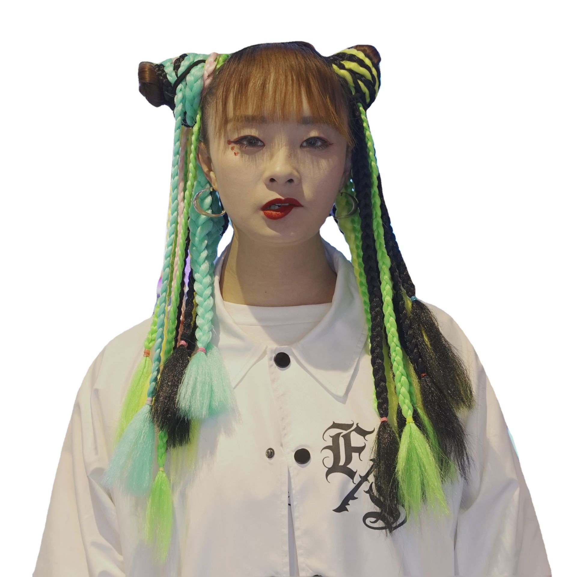 Midnight Light Thick Hair Ring Ponytail Colored Dirty Braid Wig Ponytail Colored Colored Pigtail Ponytail