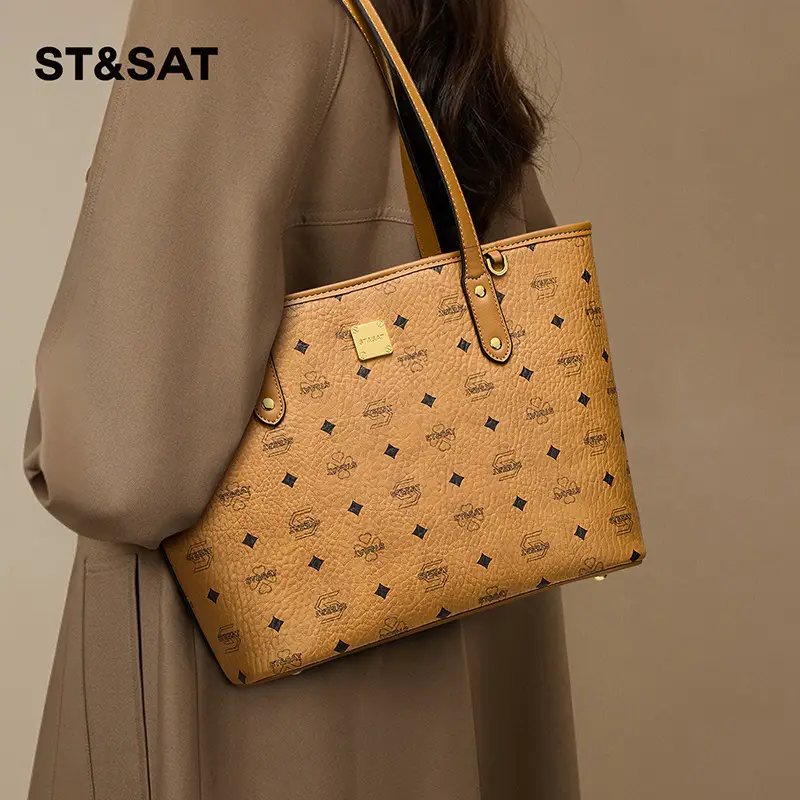 Saturday Tote Bag Women's 2025 New arrival Spring/Summer Shoulder Bag Large Capacity Casual Work Clothing Satchel Underarm Bag
