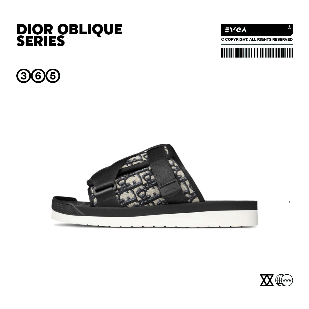 D Alpha Obique 电绣拖鞋 尺码偏小一码