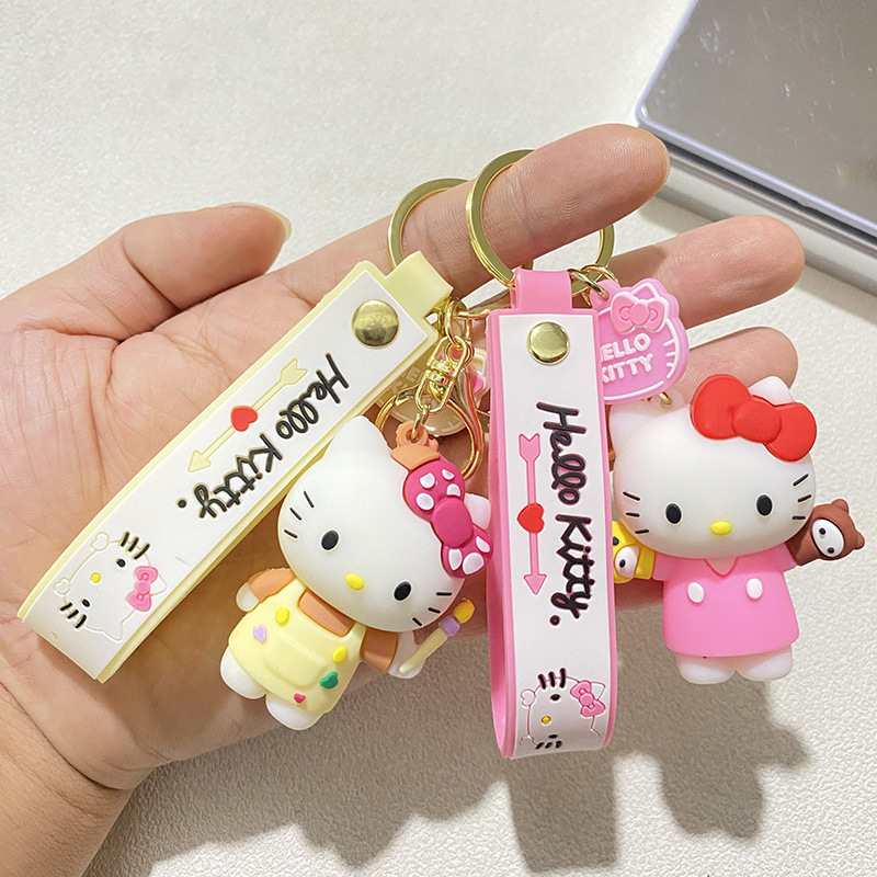Cross-border cartoon KT cat dressing diary keychain cute couple car bag doll pendant creative small gift