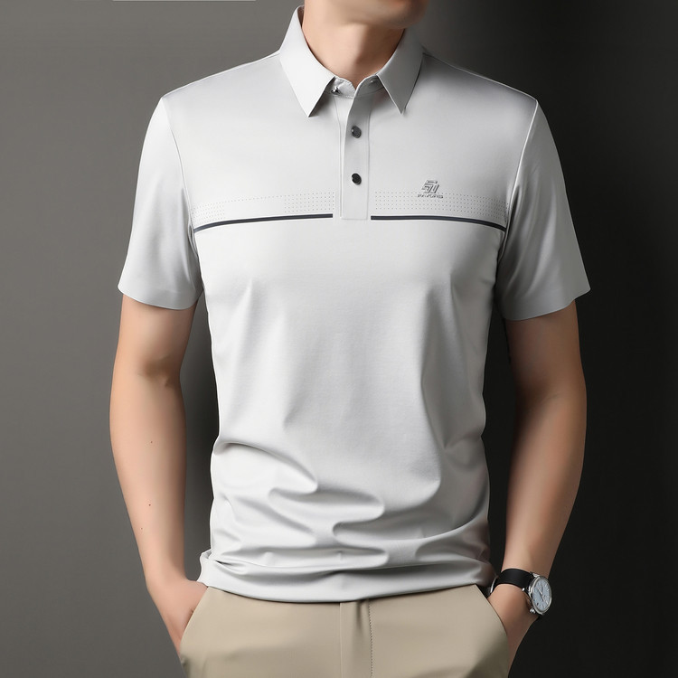 2026 New Summer Style Men's Youth Short-Sleeved Lapel Polo Shirt Casual Business Fashion Urban Men's Top Shirt
