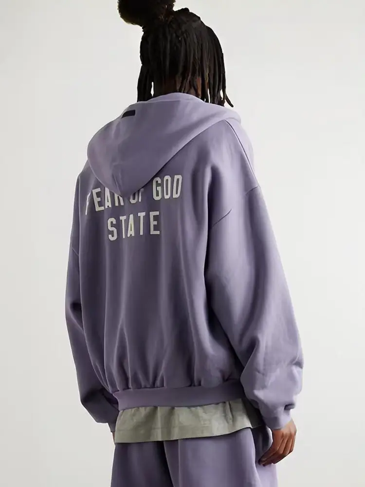Fog Miki Essentials American Niche style High Street Trendy Fleece-lined Hooded Zipper Outwear Men and Women Fall and winter
