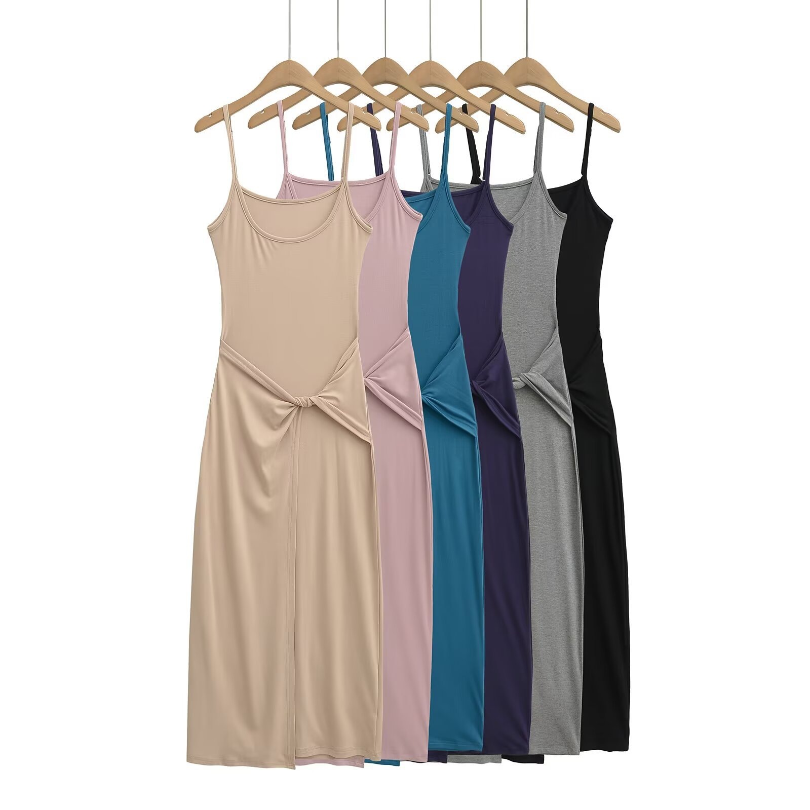 Kardashian Suspender Dress Women's 2025 New Summer Skirt Vacation Long Skirt Slim Elegant A-Line Straight Skirt