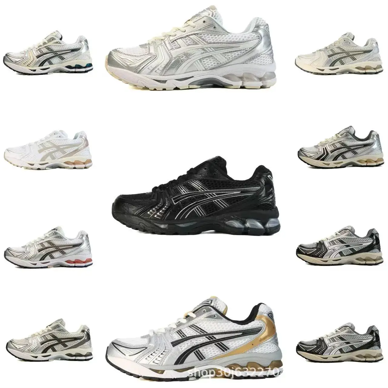 莆田鞋亚瑟 Gel-Kayano 14网布面舒适百搭耐磨透气低帮男女跑步鞋