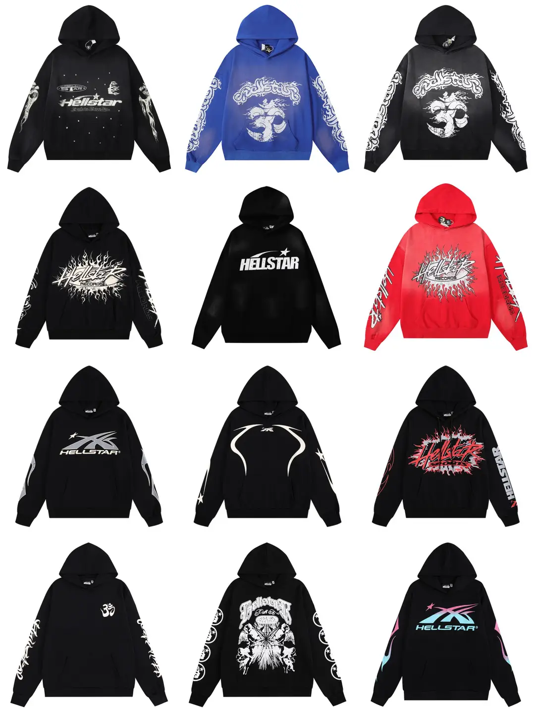 American Hell Star hoodie for men and women Hellstar hoodie FOG high street hoodie ins pullover jacket trendy