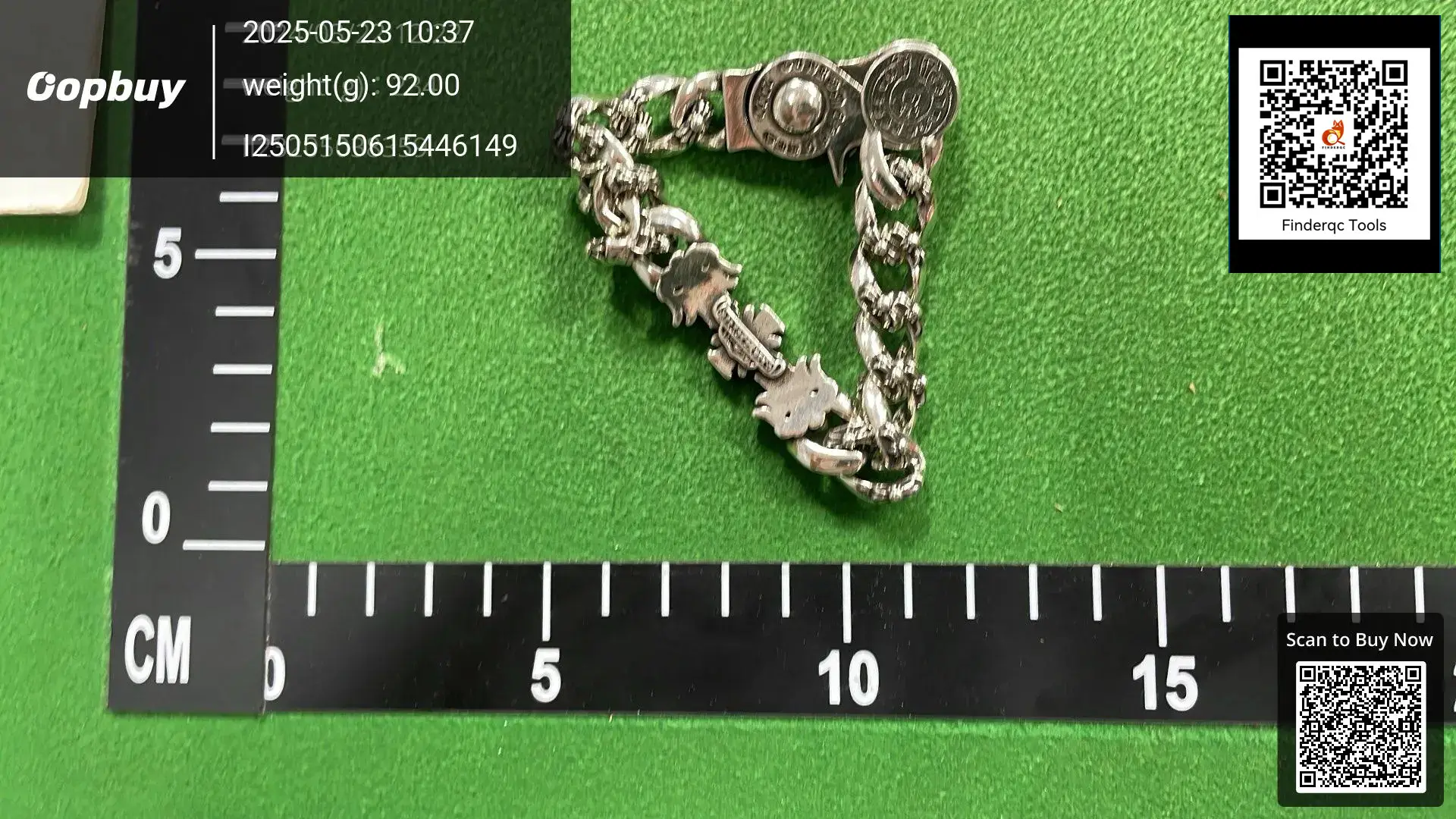 Silver Chain Bracelet with Dragon Charms