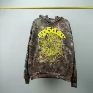 Camouflage branch print hoodie