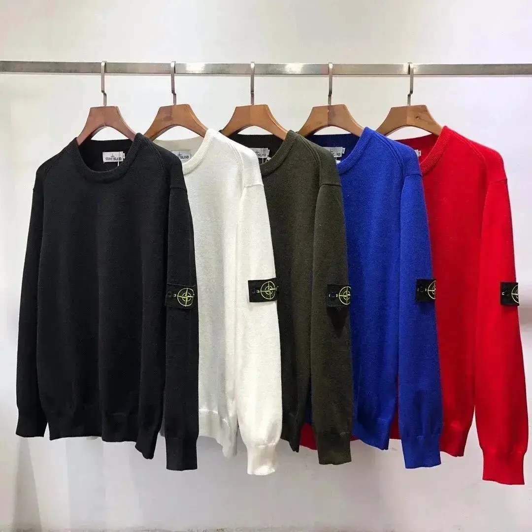 stone island石头岛秋冬季毛衣基础经典袖章