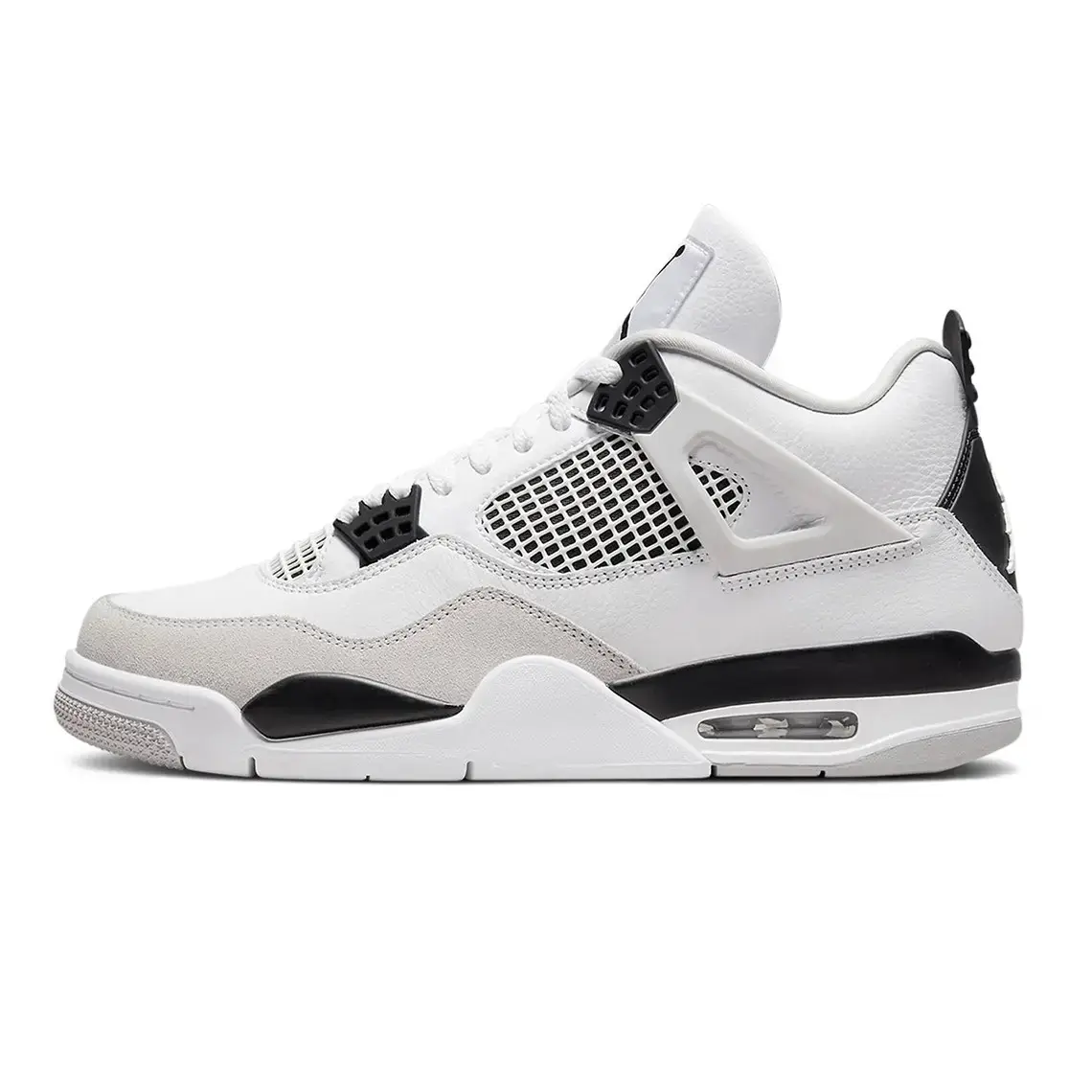 Putian Pure Original Factory AJ4 Paris Blue Electric Mother White Cement Air Cushion Shock Absorption Wear-resistant Increased Men's and Women's Basketball Shoes