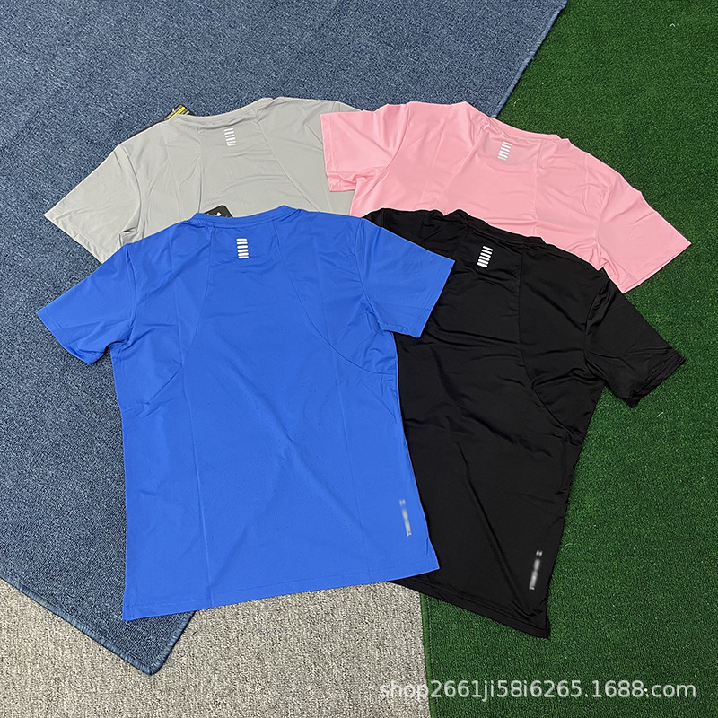 Loose Quick-Dry Sports Top Short-Sleeve T-Shirt, Breathable Running Fitness Wear, Summer Outdoor Round-Neck Trendy Style