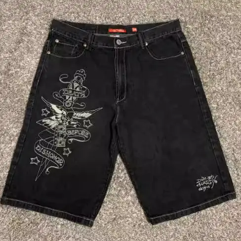 Cross-border European and American Hip-hop JNCO Jeans High Street Gothic Vintage Casual Loose Printed Wide-leg Trousers