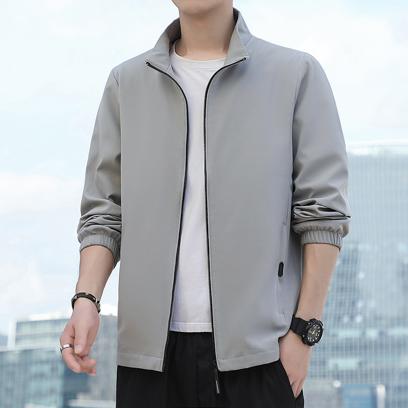 Cross-border Explosions Casual Collar Jacket Men's Summer New Loose All-match Thin Jacket Young and Middle-aged plus size Top
