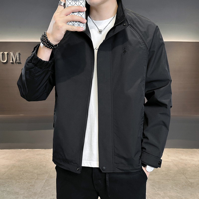 Trendy Brand Cool Workwear Jacket for Men, Spring and Autumn Casual Embroidered Jacket, 2026 New Men's Spring Outfit Top