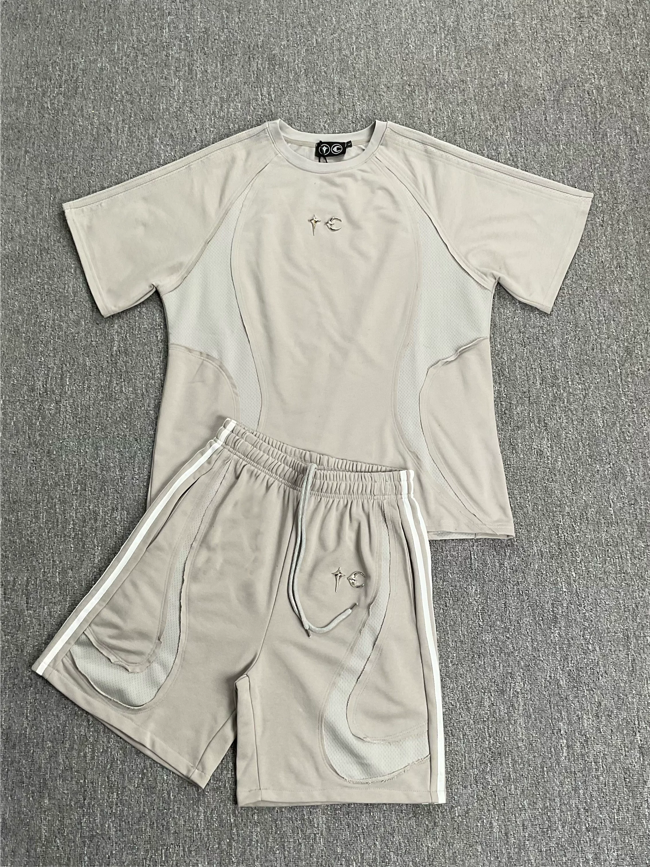 Thug Club 2025 Trendy New American Retro Mesh Top Unisex Casual Shorts Versatile Set