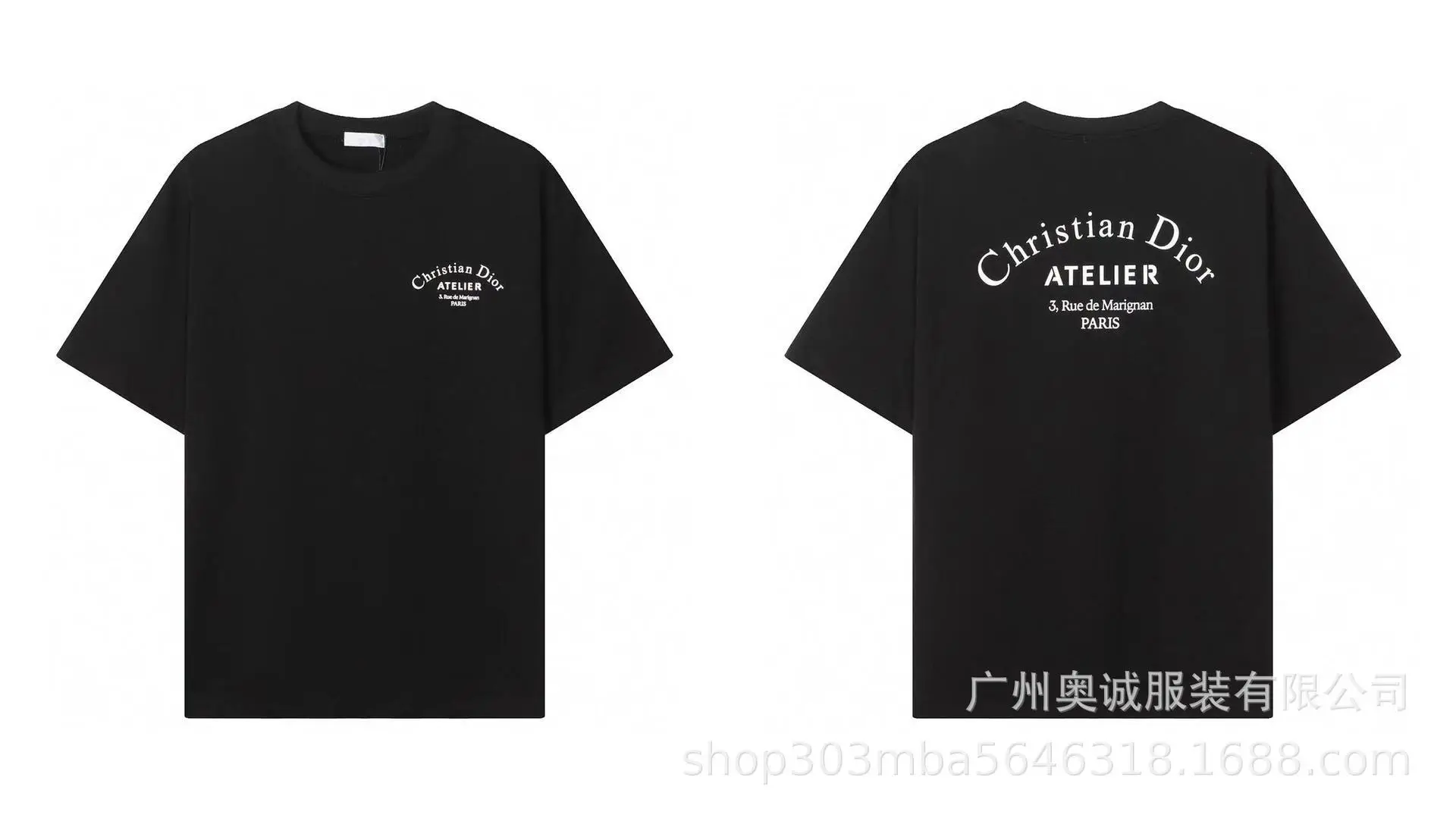 Cross-Border D Family 25Ss Logo High-Quality Round Neck Loose Pure Cotton Short-Sleeved Men's and Women's Casual Versatile Fashion T-Shirt