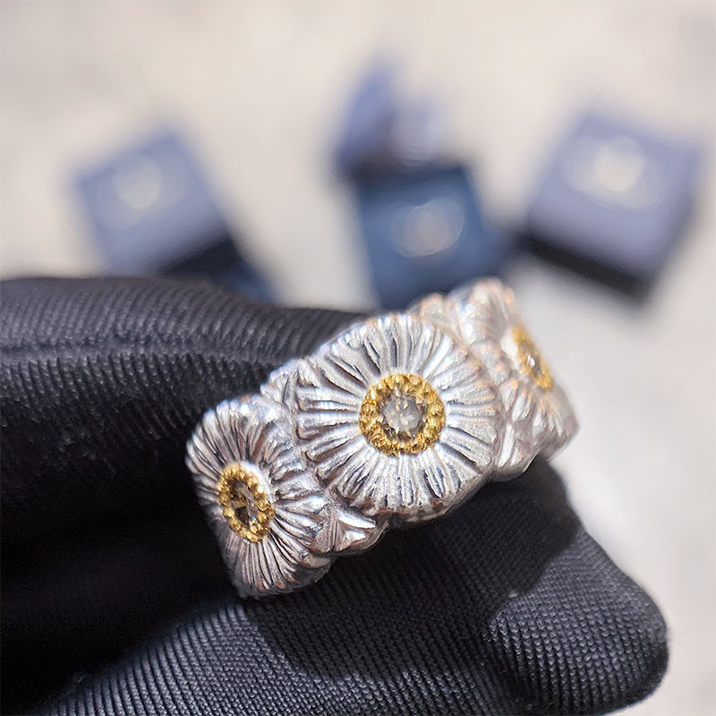 Huayoule 2022 Daisy Ring Quan Zhilong Adjustable Niche Personality Men's and Women's Fashion Open Ring