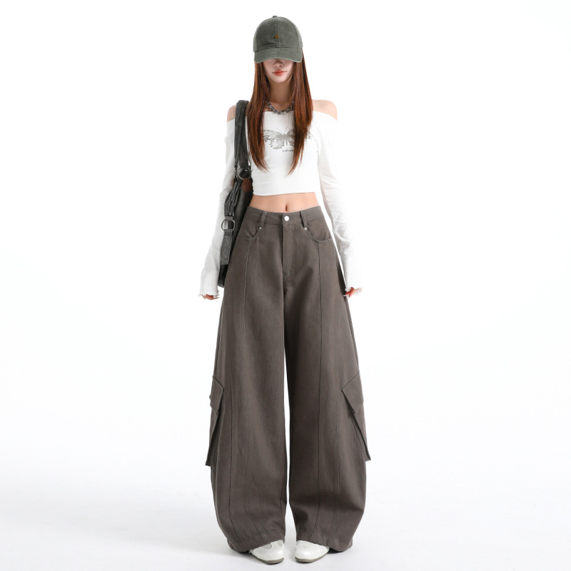 3555 Spring 2026 New Style Slimming Street-Style Cool and Spicy Girl Workwear Scimitar Pants Slimming Long Pants for Women