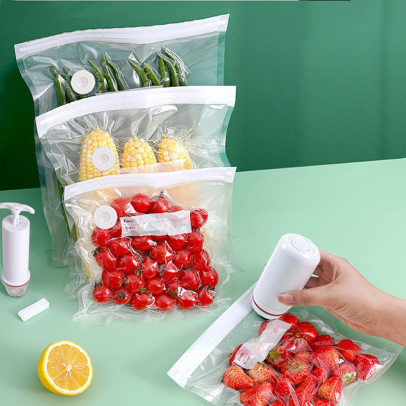 Dutuo Household Vacuum Storage Bags for Fruit Sealing and Preservation, Self-Sealing Packaging for Snacks, Vacuum-Sealed Preservation
