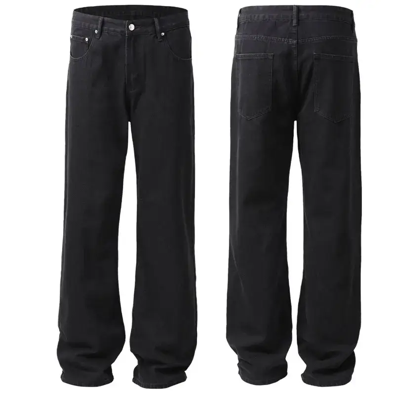 Xxbro Men's #2024 Autumn New American Black Jeans Men's cleanfit Fashion Brand Loose Straight Pants