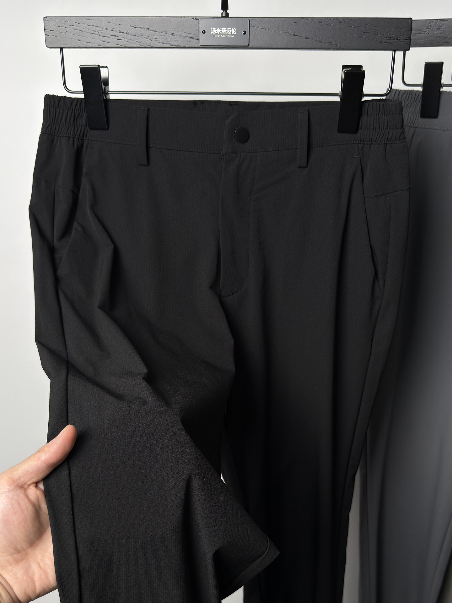 2025 New Ice Silk Straight-Leg Pants for Men, Summer Middle-Aged Business Casual Pants, Men's Black Dress Pants, Stretchy