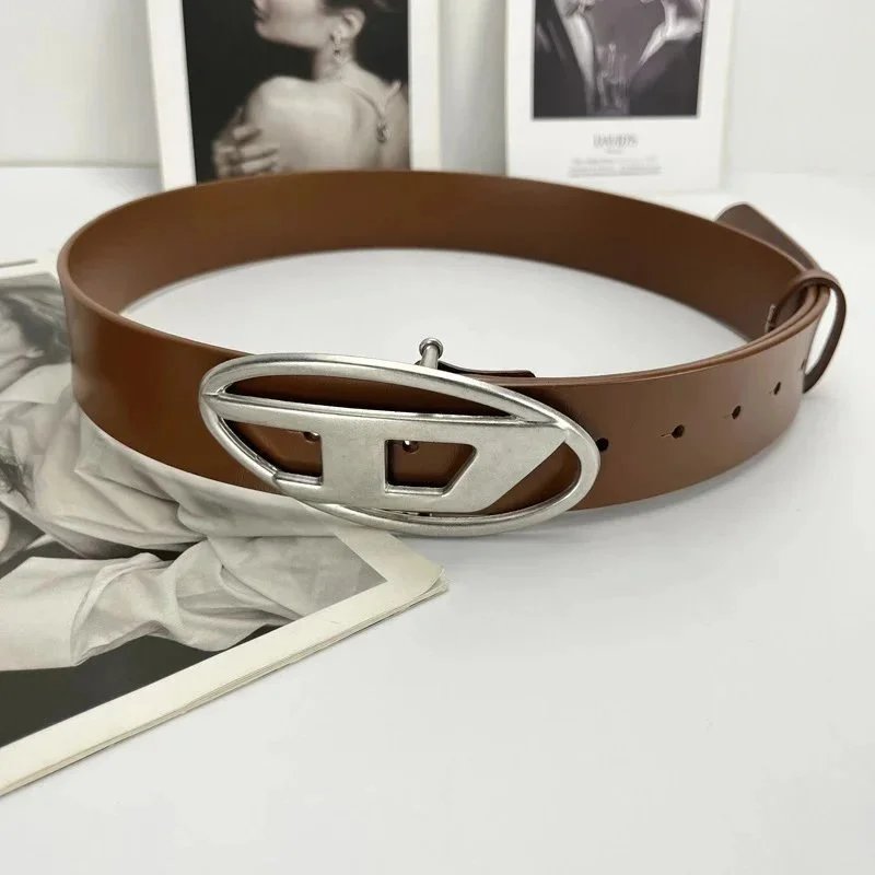 Diesel Belt with D Logo Buckle
