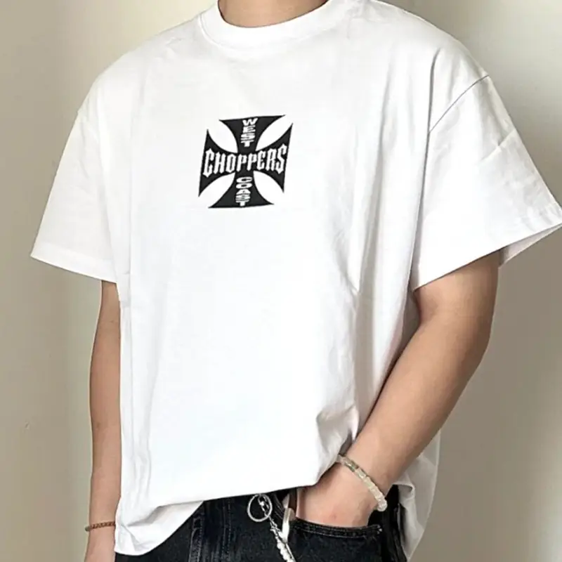 West Coast Choppers American High Street Men's and Women's Street Trendy Vintage Loose Short-Sleeved T-Shirt Summer