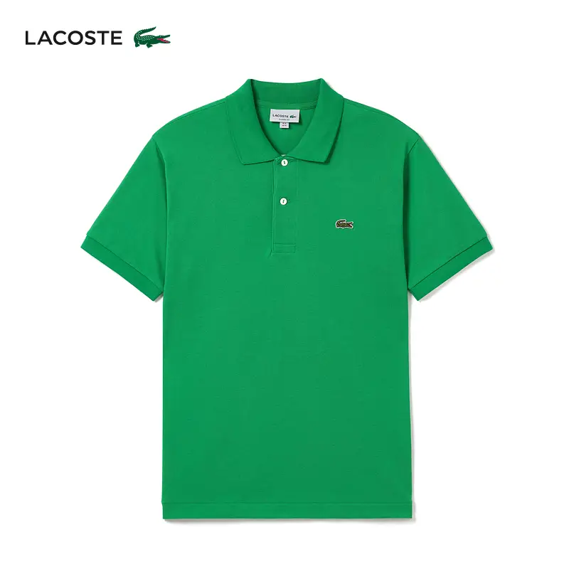 Lacoste French Crocodile Men pure cotton Plaid Business Casual pure color Short-Sleeved T-Shirt Polo Shirt | L1212