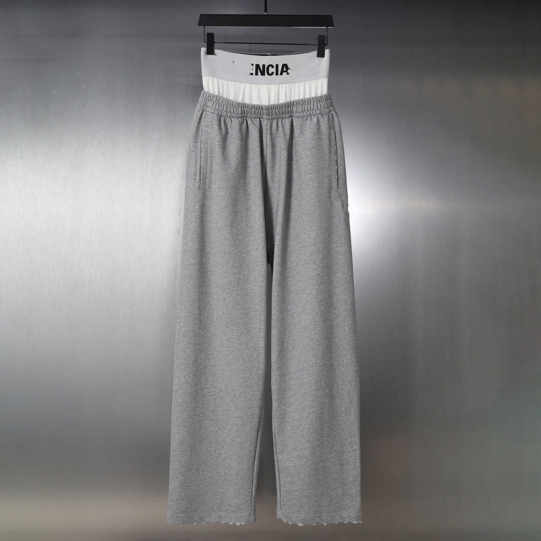 Paris B Brand Authentic Version Hot-Selling Collection Wholesale Fake Two-Piece Underwear Spliced Casual Sweatpants Unisex One-Piece Delivery QC-foto från 1688 på Qualit.ly