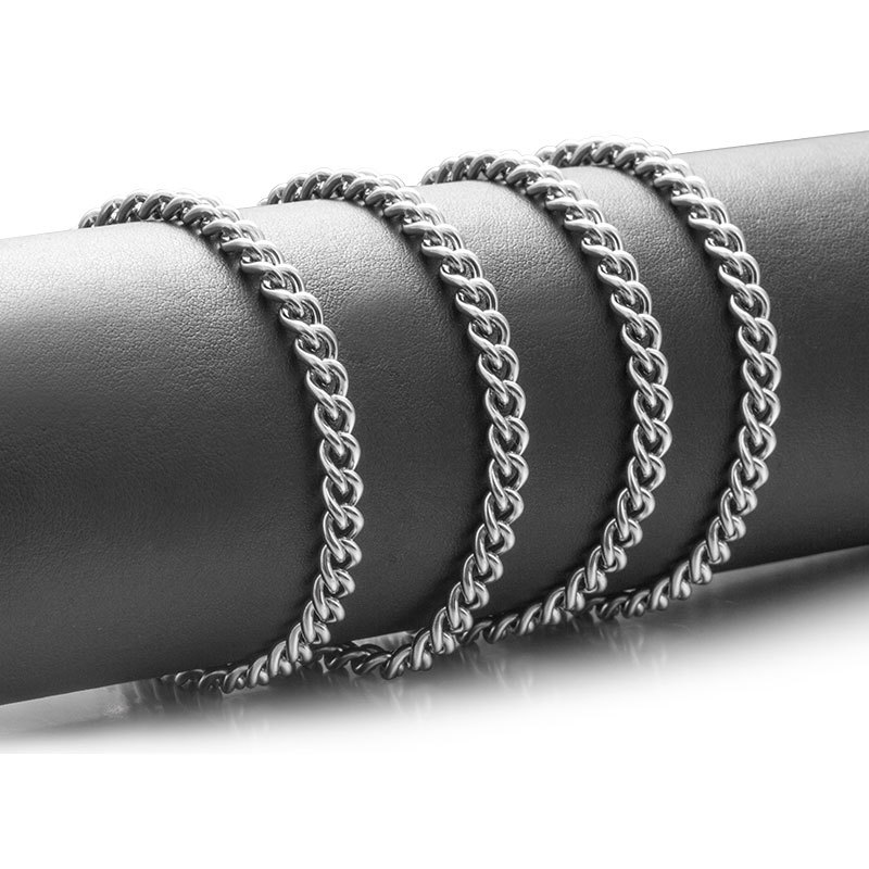 Stainless steel side single buckle chain diy material jewelry chain titanium steel necklace bracelet bag sweater clothing hanging chain