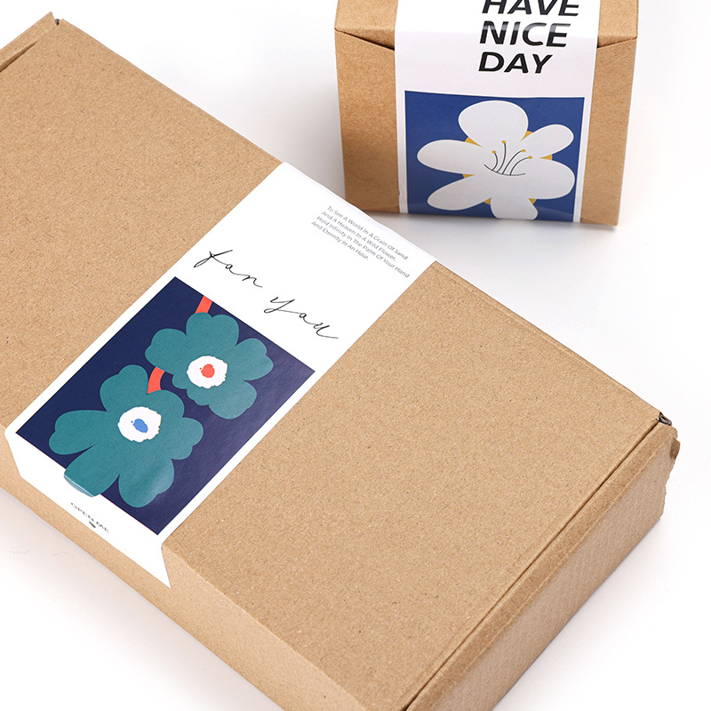 50 stickers/roll in stock wholesale [flowers talking to us] the first bomb flying machine box seal sticker