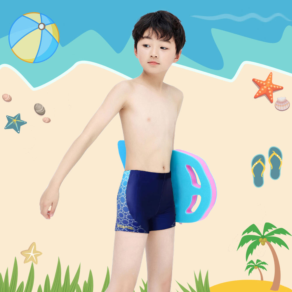 Children's Swimming Trunks Teenager Polyester Boxers Breathable Student Little Boy Training Shorts Boys' Swimming Trunks Wholesale