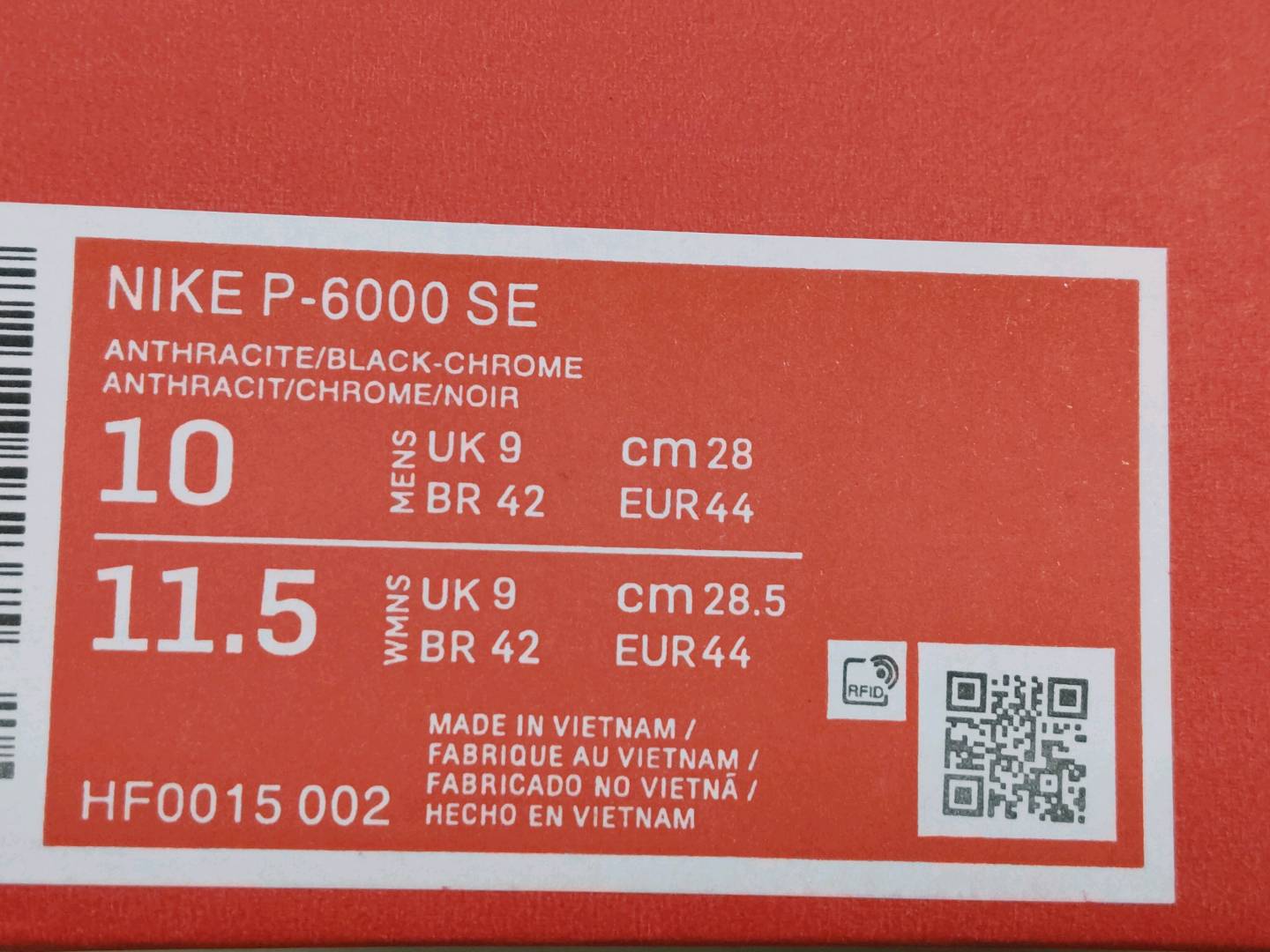 Nike P-6000 SE Anthracite/Black-Chrome QC