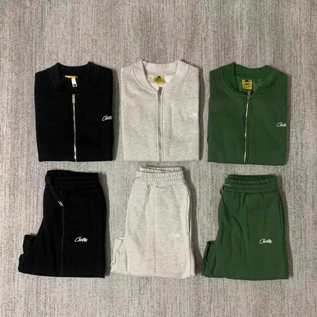 Devil's Island Corteiz Embroidered Letter Zipper Sleeveless Vest European and American High Street Trendy Brand Sports and Leisure Set ins