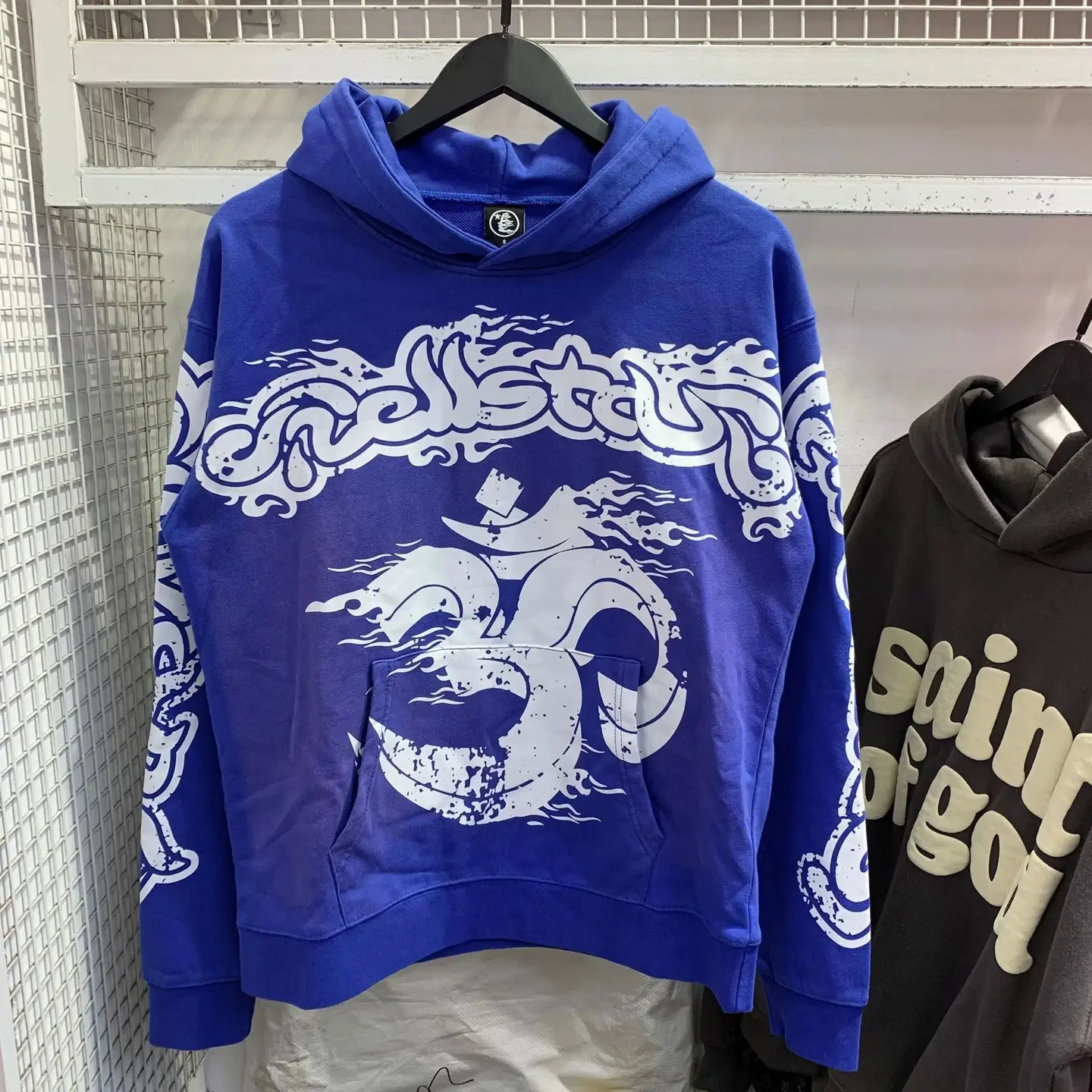 欧美式复古潮牌PrintHoodieins同款宽松连帽卫衣男帽衫女套装潮流
