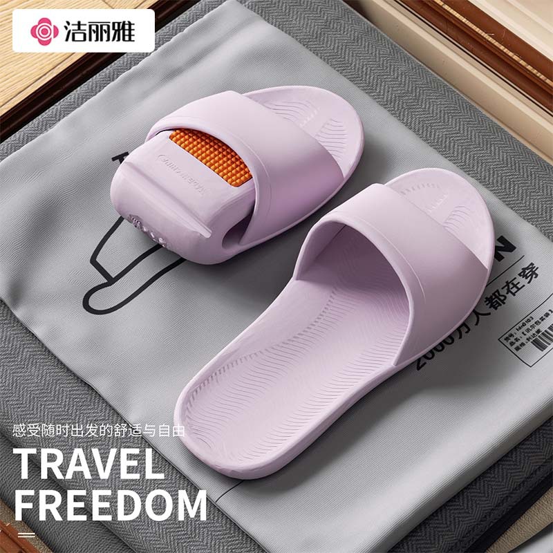 Jie Liya Portable Travel Folding Slippers for Women Eva Non-Slip Bathroom Shower Travel Hotel Couple Slippers