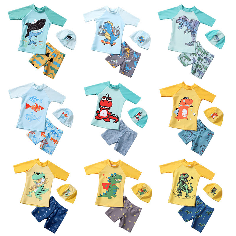 Children's Swimwear Boys ins Split Sun Protection Quick-drying Swimwear Baby Big Kids Boy Seaside Beach Pants Hot Spring