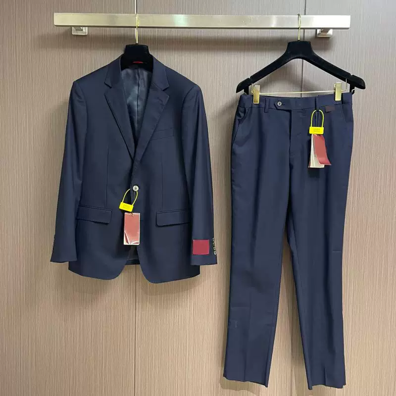 Trendy Brand Fashion New High-End British Gentleman Business Korean Style Versatile Young Men's Blue Suit Set QC-foto van TAOBAO op Qualit.ly