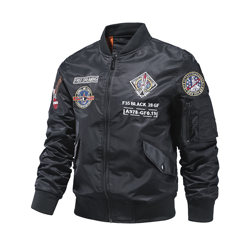 2225 space astronaut embroidery coat supply air force jacket ma1 pilot jacket men's flight jacket