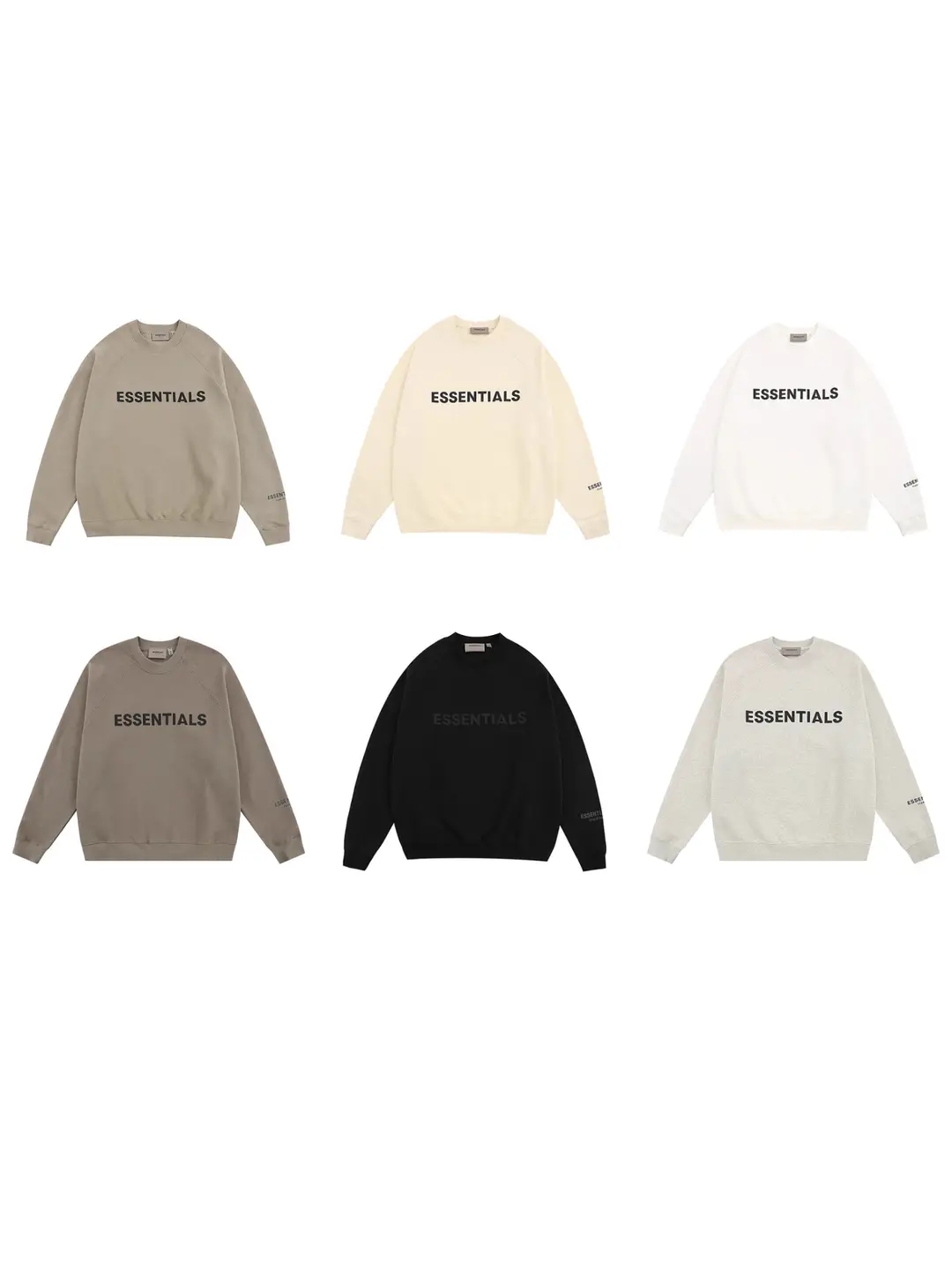 Fear of God Fog Essentials Round Neck Long-Sleeved Casual Letter Sweatshirt and Sweatpants for Men and Women