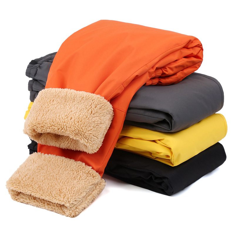 Outdoor Children's Charge Pants Lamb Velvet Boys' and Girls' Autumn and Winter Thickened Windproof Waterproof Warm Ski Pants
