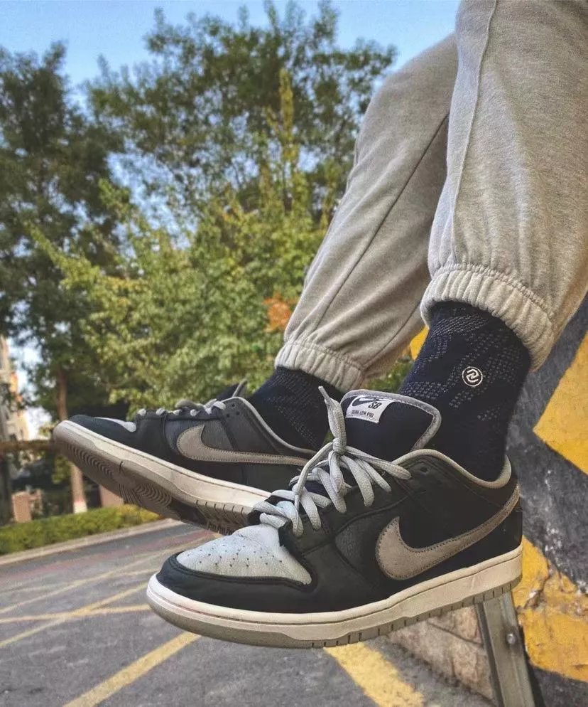 头层皮 dunk sb 影子灰 休闲板鞋