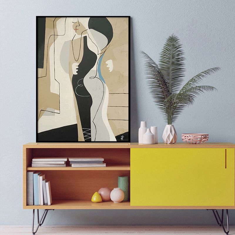 Picasso decorative painting artist mural minimalist line abstract figure hanging painting living room Nordic niche table decoration painting