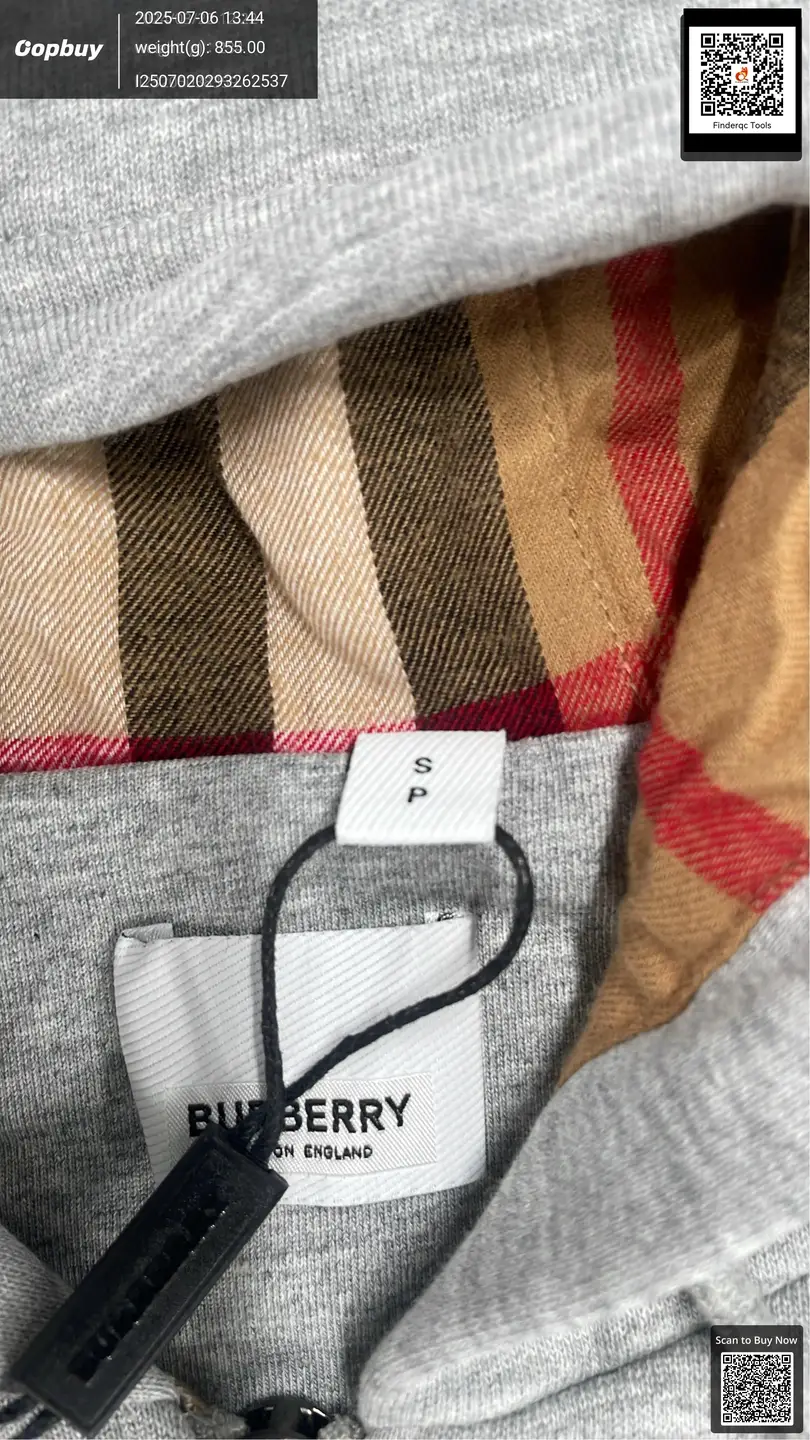 Burberry Hoodie Grey