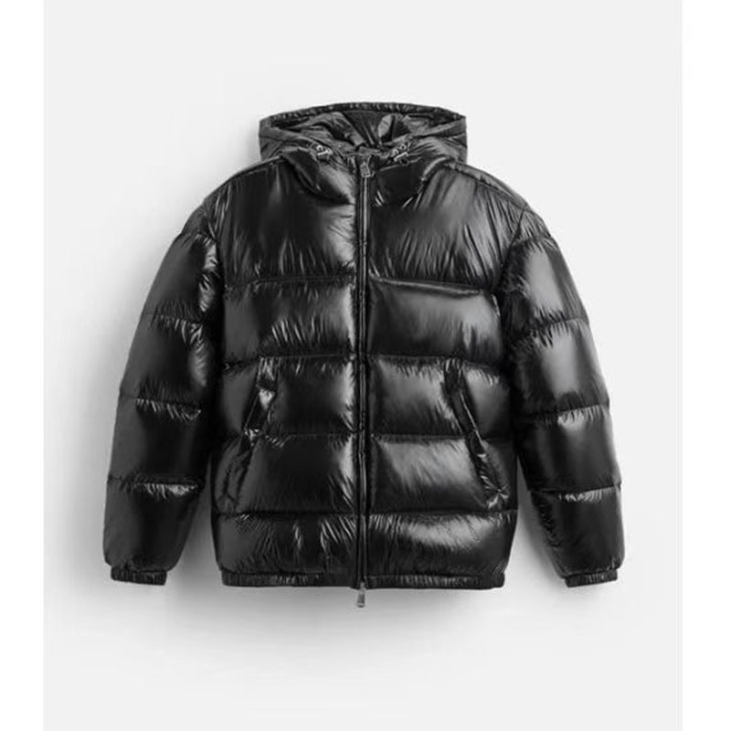 Winter Men's Cotton Jacket, Solid Color, Cold-Proof, High-End Cotton Coat, Unisex Style for Cross-Border Trade Foto QC de 1688 na Qualit.ly