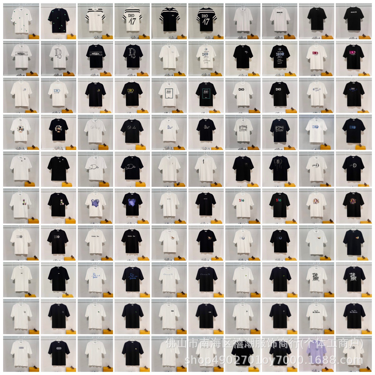 Cross-Border 26Ss High-Quality Authentic D Brand Summer Hot-Selling Classic Logo Round-Neck Short-Sleeve T-Shirt Unisex Foto QC de 1688 na Qualit.ly