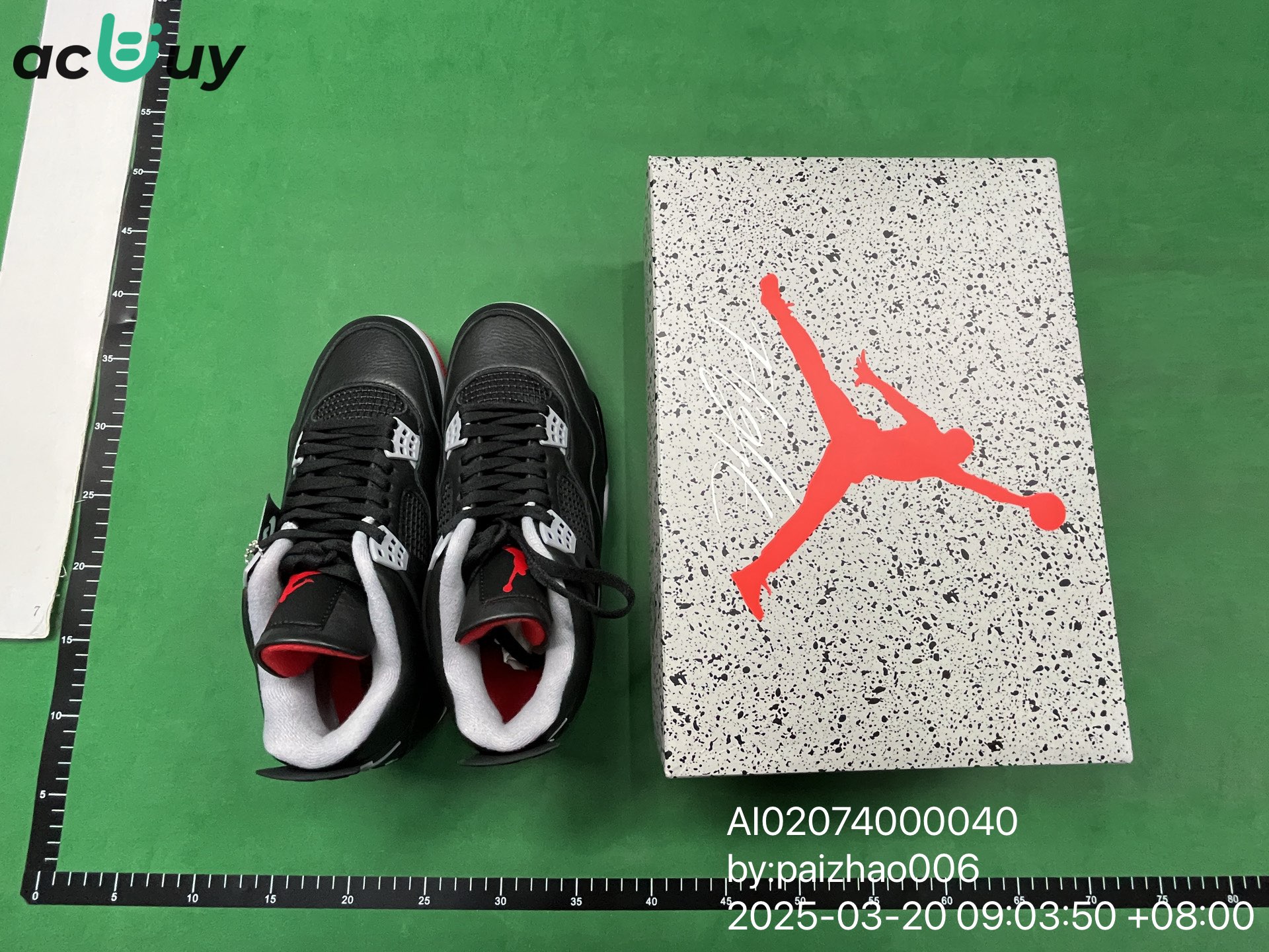 Jordan Air Jordan 4 Retro Black/Fire Red QC