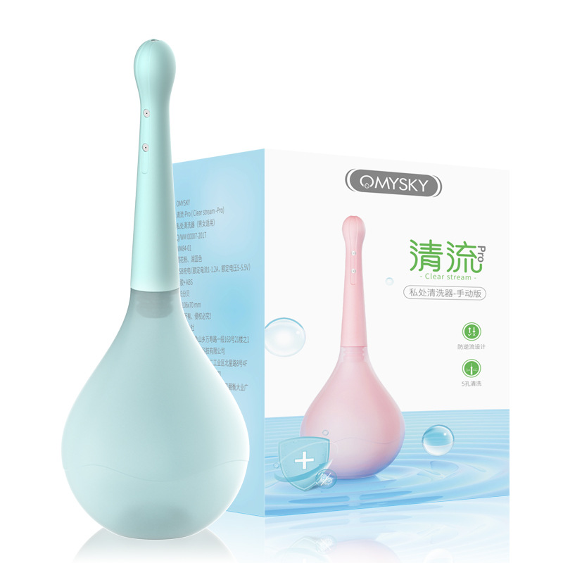 Private Clean Flow Manual Cleaner Anti-backflow Female Anal Vaginal Irrigator Adult Sex Supplies Women's Irrigator